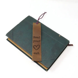 857 - 04 Leather Bookmarks - Fearless hART - Painted Door on Main