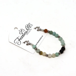 857 - 05 Interchangeable Gemstone Bracelet - Fearless hART - Painted Door on Main