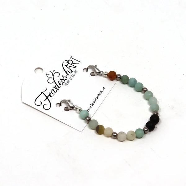 857 - 05 Interchangeable Gemstone Bracelet - Fearless hART - Painted Door on Main