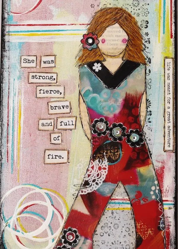 857 - 09 She Art Stickers - Fearless hART - Painted Door on Main