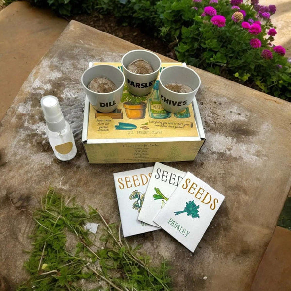 859 - 04 Indoor Herb Garden Starter Kit - Fuschia Designs Shop - Painted Door on Main