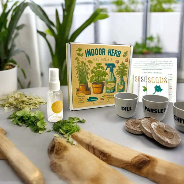 859 - 04 Indoor Herb Garden Starter Kit - Fuschia Designs Shop - Painted Door on Main