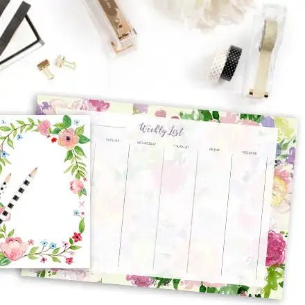 861 - 03 Weekly Desk Pad - Elena Markelova Arts - Painted Door on Main
