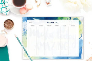 861 - 03 Weekly Desk Pad - Elena Markelova Arts - Painted Door on Main