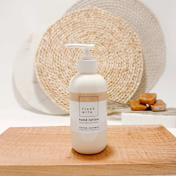 872 - 31 Salted Caramel Hand Lotion - The Fresh Wife Soap Company - Painted Door on Main