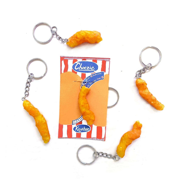 873 - 02 Cheezie Keychain - Hissing Mink - Painted Door on Main