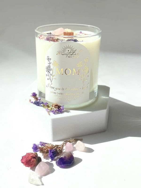 874 - 24 Mother's Day Luxury Crystal Candle - Bewitched Aromas - Painted Door on Main