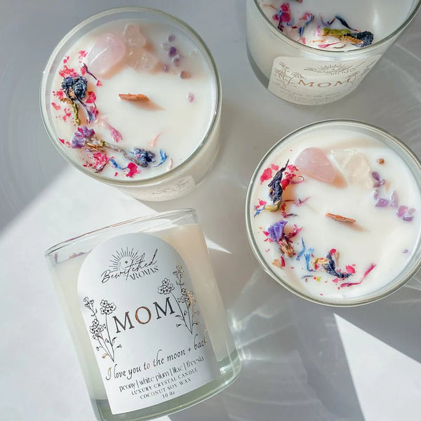 874 - 24 Mother's Day Luxury Crystal Candle - Bewitched Aromas - Painted Door on Main