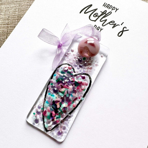879 - 03 Mother's Day Card + Fused Glass Sun Catcher - Haven Glass Studio - Painted Door on Main