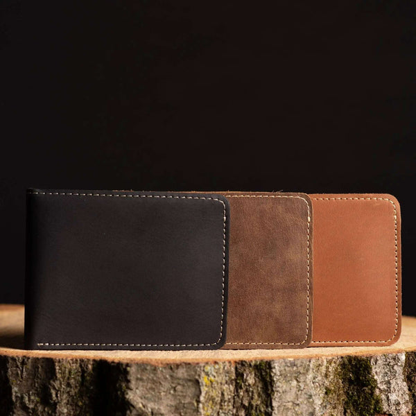 884 - 02 Classic Bifold Wallet - NAB Leather - Painted Door on Main