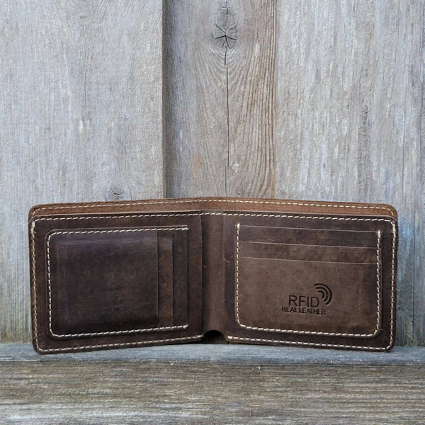 884 - 02 Classic Bifold Wallet - NAB Leather - Painted Door on Main
