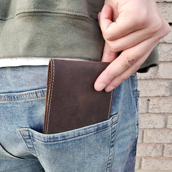 884 - 02 Classic Bifold Wallet - NAB Leather - Painted Door on Main