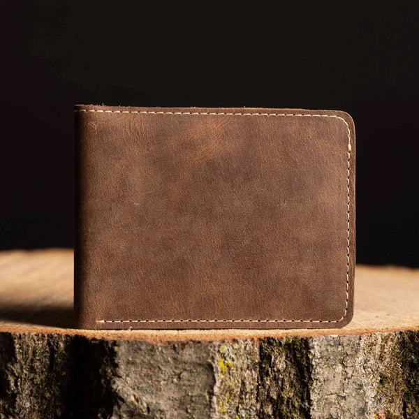 884 - 02 Classic Bifold Wallet - NAB Leather - Painted Door on Main