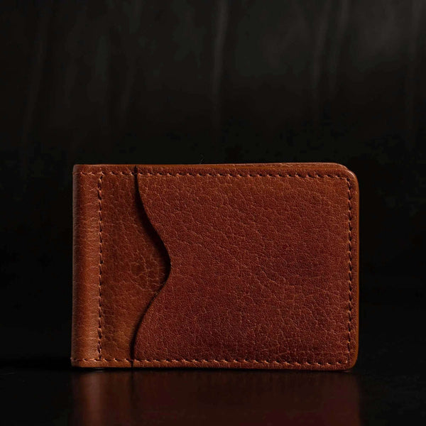 884 - 02 Pinnacle Wallet Money Clip - NAB Leather - Painted Door on Main