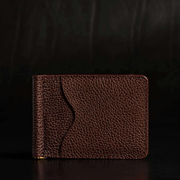 884 - 02 Pinnacle Wallet Money Clip - NAB Leather - Painted Door on Main