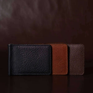 884 - 02 Pinnacle Wallet Money Clip - NAB Leather - Painted Door on Main