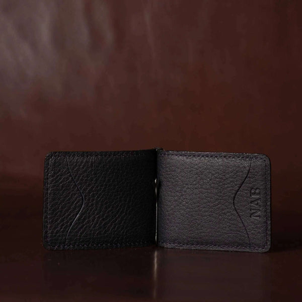 884 - 02 Pinnacle Wallet Money Clip - NAB Leather - Painted Door on Main