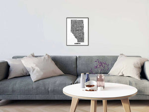 886 - 01 Alberta Typography Map - Damon D Chan - Painted Door on Main