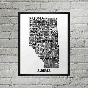 886 - 01 Alberta Typography Map - Damon D Chan - Painted Door on Main