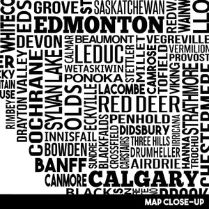 886 - 01 Alberta Typography Map - Damon D Chan - Painted Door on Main