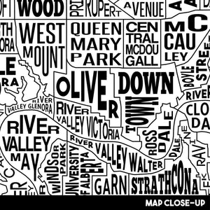 886 - 02 Edmonton Typography Map - Damon D Chan - Painted Door on Main