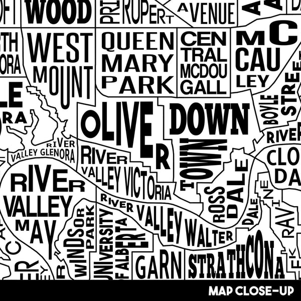 886 - 02 Edmonton Typography Map - Damon D Chan - Painted Door on Main