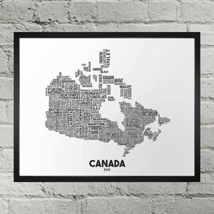 886 - 03 Canada Typography Map - Damon D Chan - Painted Door on Main