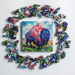 'In Good Company' Wood Puzzle - Painted Door on Main