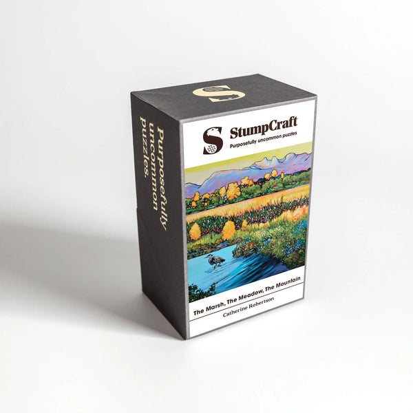 890 - 03 'The Marsh, The Meadow, The Mountain' Wood Puzzle - StumpCraft - Painted Door on Main
