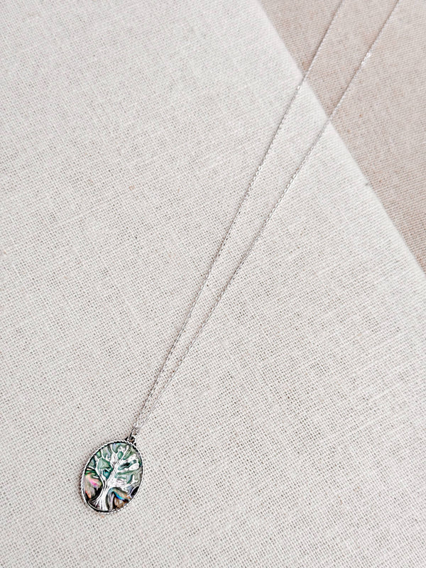 842-18 Tree of Life Abalone Necklace