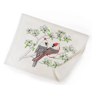 Hand-Printed Letterpress Illustrative Tea Towels