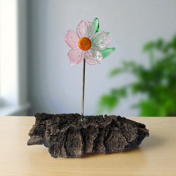 Flowers on Driftwood - Gaia's Glasswear