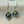 Lampwork Glass Beads + Sterling Silver Earring