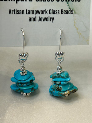Beads + Sterling Silver Earring