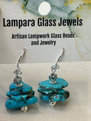 Beads + Sterling Silver Earring