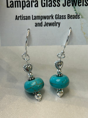 Beads + Sterling Silver Earring