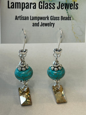 Beads + Sterling Silver Earring