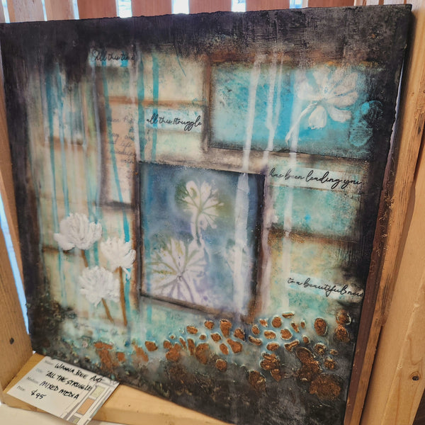 039-17 Beeswax Paintings (12x12") - Wanna Bee Art - Painted Door on Main