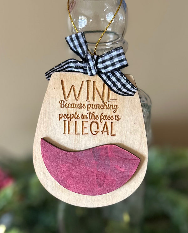 856-84 Wine Bottle Charm Collection - Behind the Door Creations - Painted Door on Main