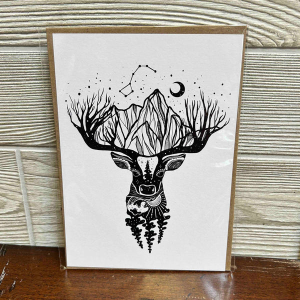 839-08 Deer Art Print - Mountain Mornings