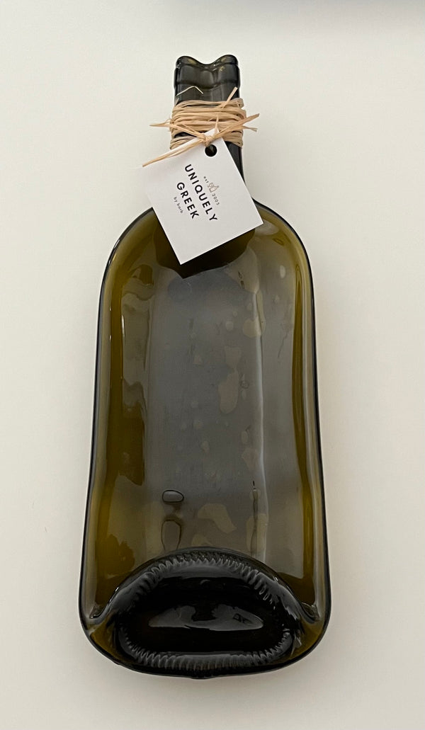 102-01 Wine Bottle Serving Dish - Uniquely Greek by Barb