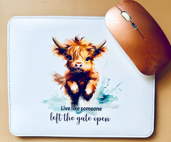 017-30 Vegan Leather Mouse Pads - Country Compass