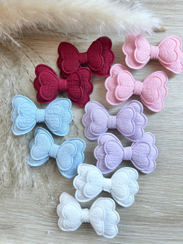 155-06 Heart Petal Hair Clips - Alayna B & Co.
