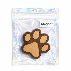 Acrylic + Wood Paw Print Magnet