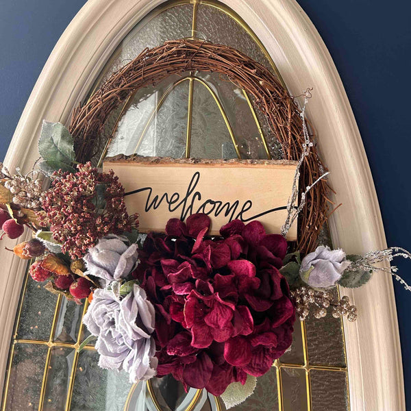 107-03 Welcome Wreath - Mapletree Designs
