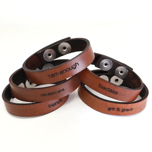 857-07 Leather Bracelets - Fearless hART