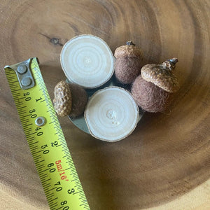 Acorn & Wood Slice Magnet Set - ForgetBKnot - Painted Door on Main