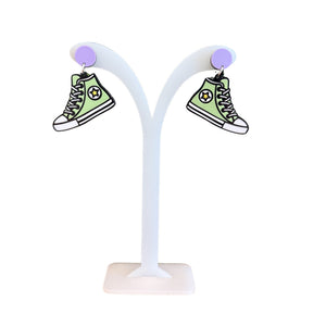 Acrylic Cut Earrings - Painted Door on Main