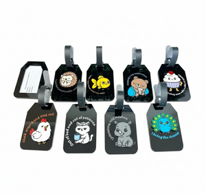 Acrylic Luggage Tags - Noodle Art - Painted Door on Main