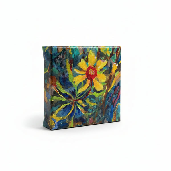 Acrylic Original Art 5x5" - Betty Schriver Art - Painted Door on Main